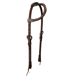 Western Show Trense m/ s�lvfarvede dots og ornamenter |�One Ear