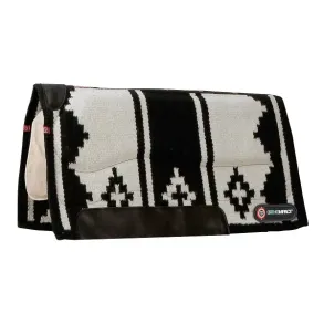Matrix Woven Wool Back Pad - Black/White Vicuna