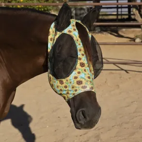 Comfort Fit Fly Mask m. hul til pandelok - Sunflower