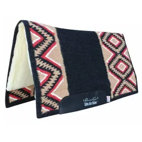 Comfort-Fit SMx Air Ride Western Pad | Eldorado Black/Crimson 3/4