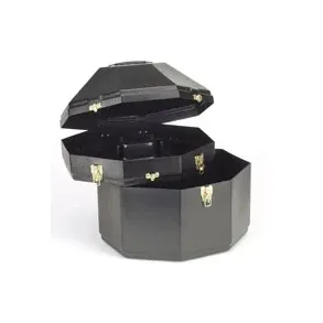 Hatteboks DOBBELT til 2 western hatte SORT