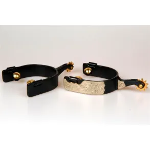 Show Spurs | Black Steel w. German Silver