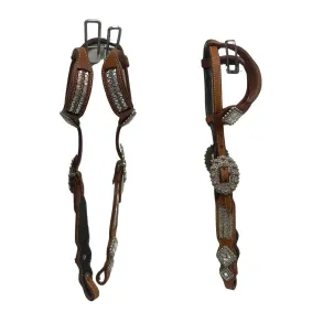 Western Show Trense m/ S�lv og Sten - Double Ear