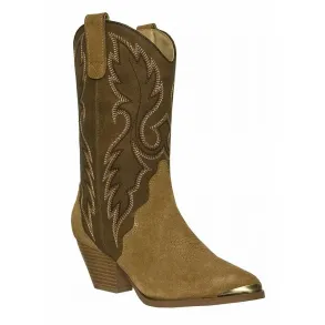 Dan Post Dingo Ladies Leather Boot - Natural/Chocolate