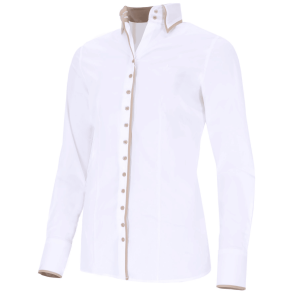 Fior Da Liso Ladies Shirt | Sara London | White/Beige