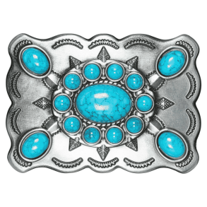 Stars & Stripes | Belt Buckle | Turquoise Stone