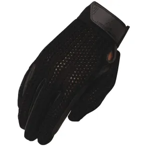 Heritage | Crochet Riding Gloves | Black