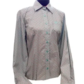 Cinch� Medallion Print Button-Down Shirt - Light Summer Salmon Medium