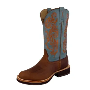 Twisted X | Women's Horseman Boot | Peanut/Sky Blue