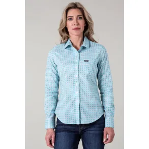 Kimes Ranch | Ladies Tucco Mini Check Shirt | Blue