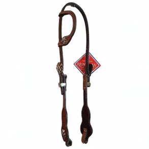 Reinsman Basket Weave Headstall w/ Conchos - One Ear