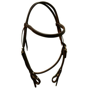 Raw Tack | Work Tack | Quick Change Brass Buckle | Browband Headstall