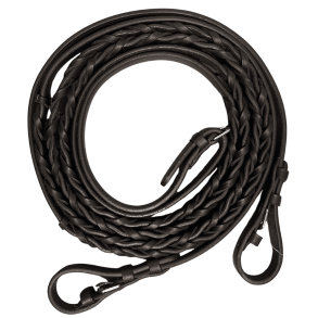 Raw Tack |�English Leather Braided Reins | Extra Long 180 cm | Brown