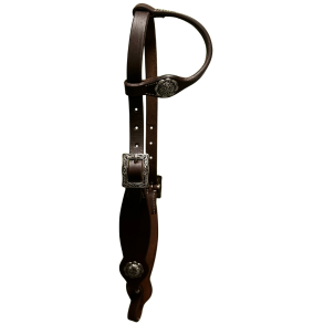 Raw Tack | Fancy Buckle With Decorative Conchos | One Ear