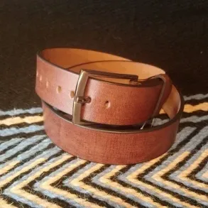 Tan Western b�lte - Genuine Leather