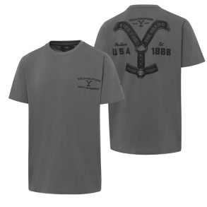 Stars & Stripes Yellowstone T-Shirt | Ride for the Brand | Grey
