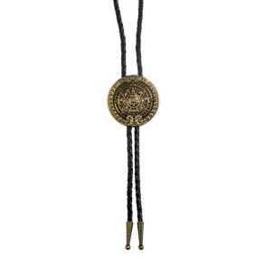 Bolotie med Aztec Pattern - Antique Gold