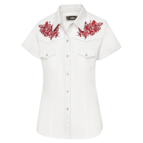 Stars & Stripes Summer | Short-Sleeved Western Blouse 