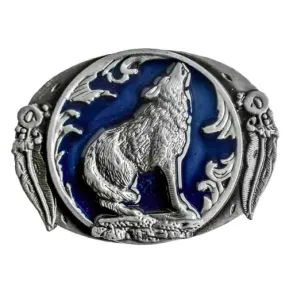 Belt Buckle - Midnight Wolf