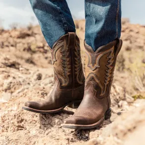 Unisex Western Boots - Aberdeen Brown