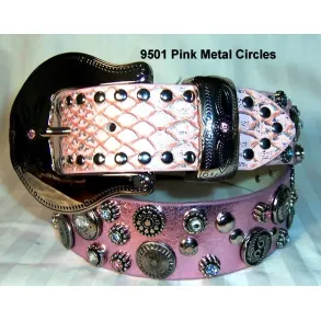 Pink metal circles
