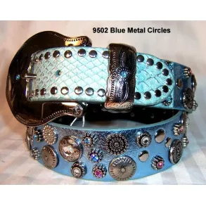 Blue metal circles