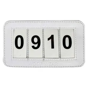 4 Digit Dressage number Holder | White