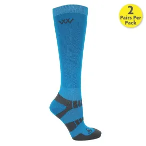Young Rider Pro Bamboo Sock | Turquoise/Grey