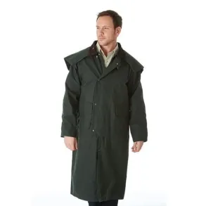 Sherwood | Long Olive Oilskin Coat | Unisex