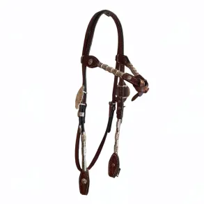 Western Show Trense m/ S�lvruller og Futurity Knot - Browband